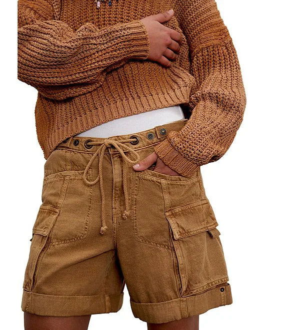 Free People Frankie Low-Rise Cargo Shorts