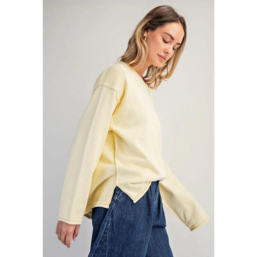Cotierra Oversized Cotton Blend Roll-Neck Sweater