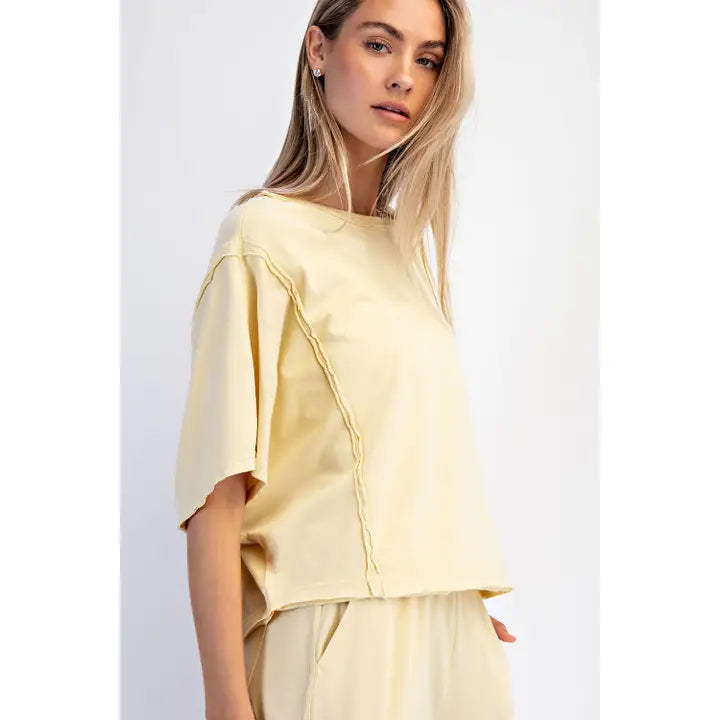 Mineral Washed Boxy Top