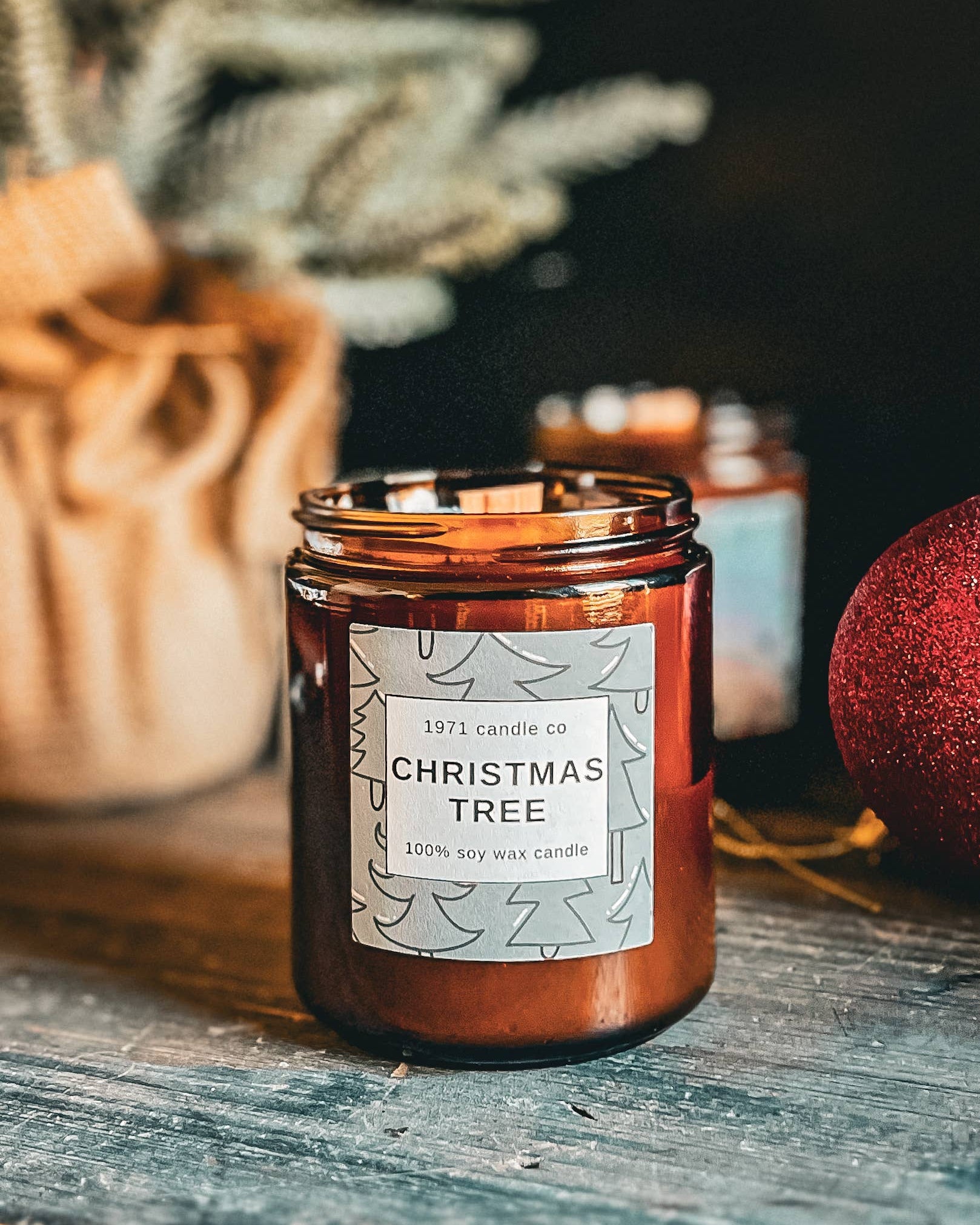 Christmas Tree 8 oz Soy Candle | Evergreen & Pine Holiday
