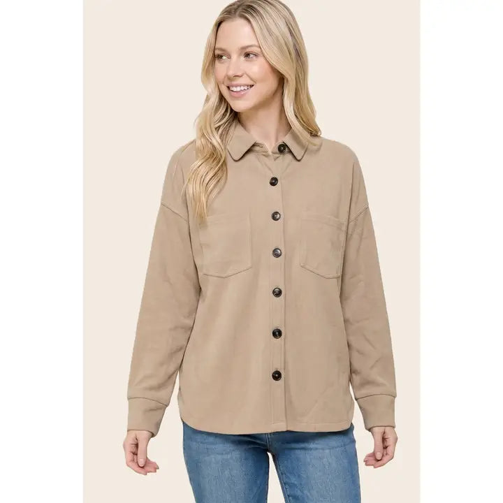 Micro Brushed Relaxed Fit Button-Down Shirt