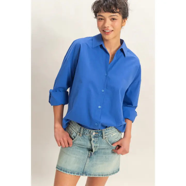 Button Up Poplin Shirt