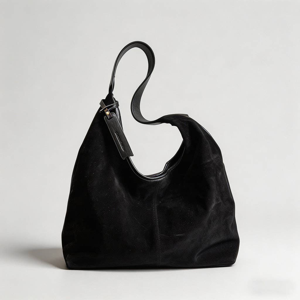 Suede Hobo Shoulder Bag