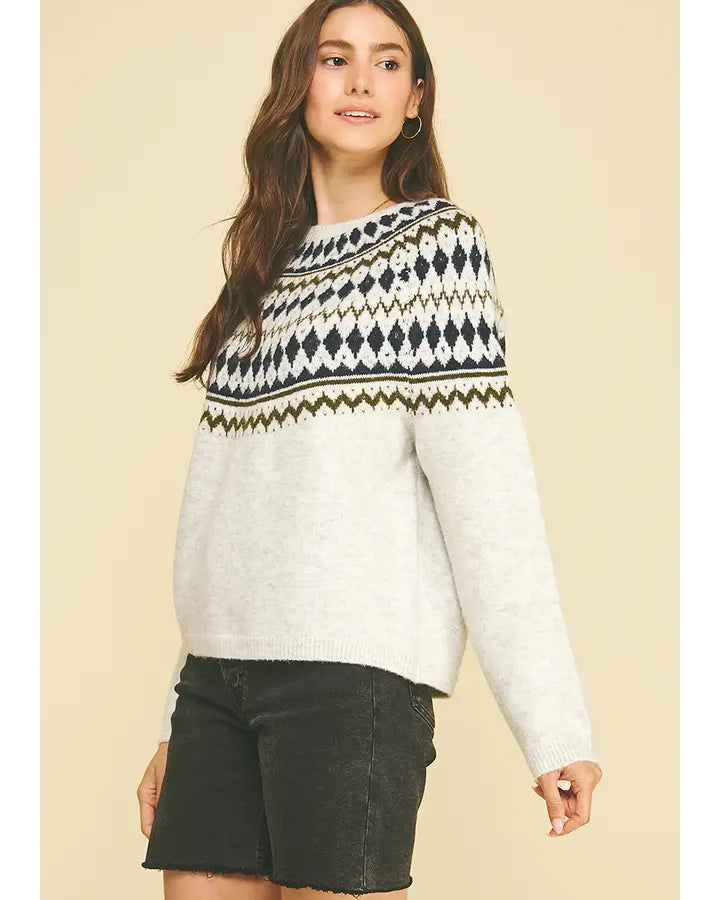 Pinch Nordic Fair Isle Knit Sweater