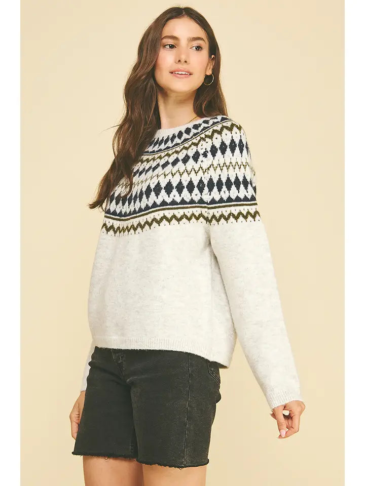 Pinch Nordic Fair Isle Knit Sweater