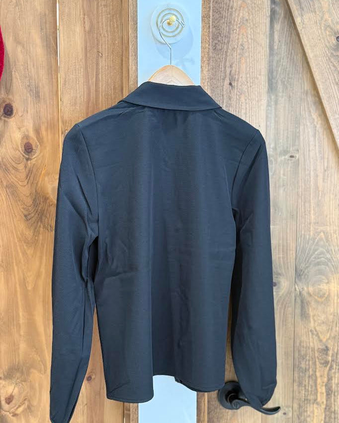 B.Young Black Tie Top