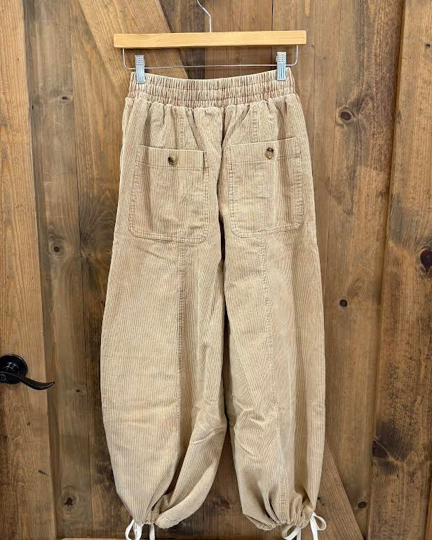 NoaBoa Drawstring Corduroy Cargo Pant