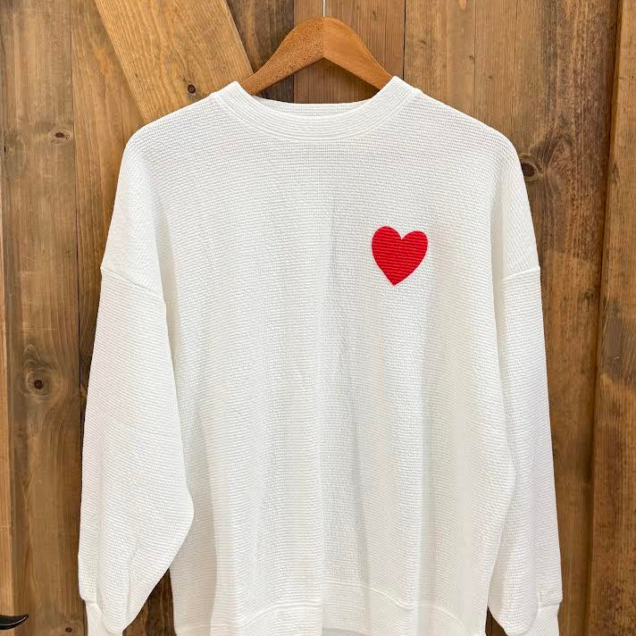 Tres Bien Knit Heart L/S Top