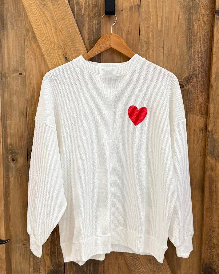 Tres Bien Knit Heart L/S Top
