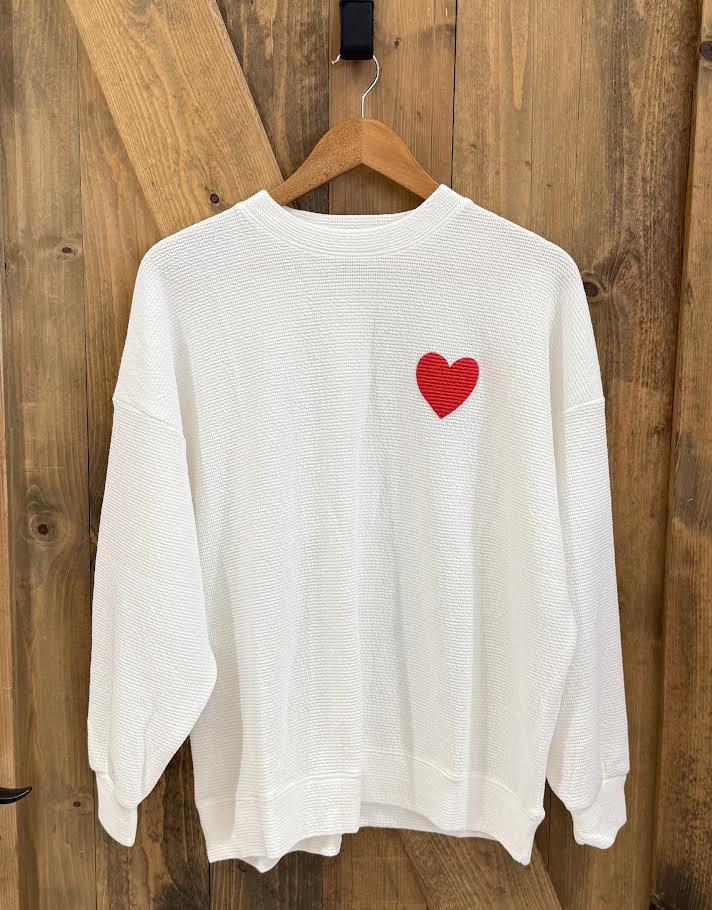 Tres Bien Knit Heart L/S Top