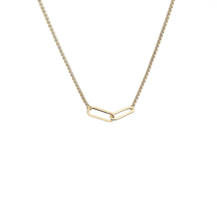 Connections Interlocking Paperclip Necklace – Symbolic Gift for Her