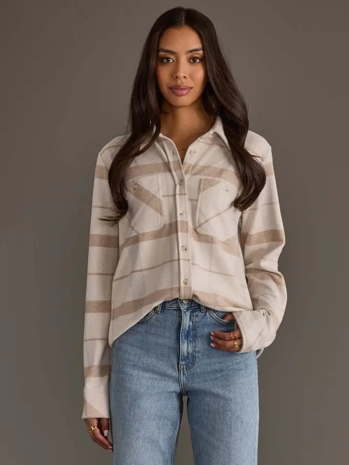 Panache Apparel Plaid Lightweight Button Up
