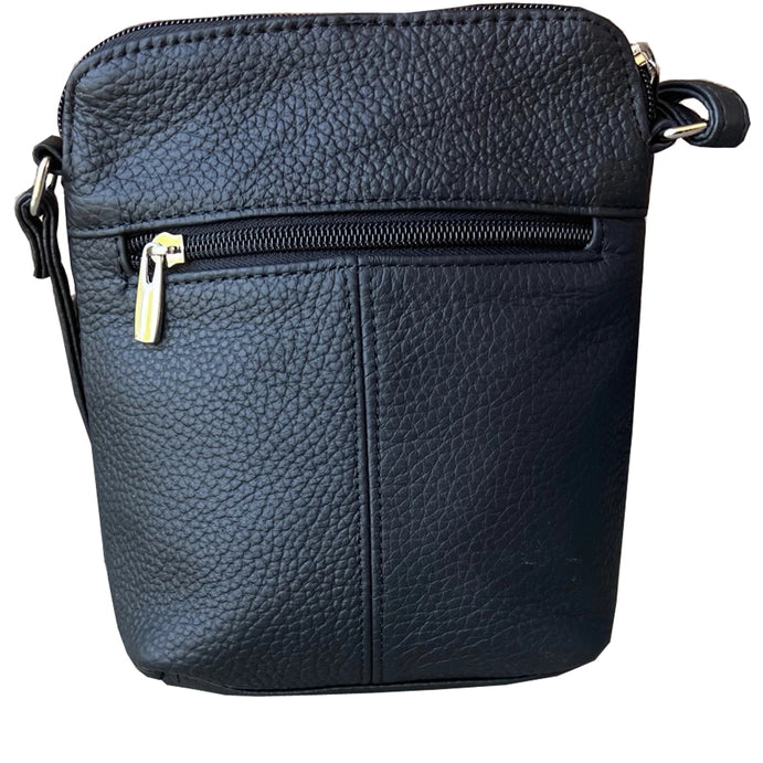 Genuine Cowhide Leather Mini Crossbody Bag & Multi-Pocket Phone Pouch
