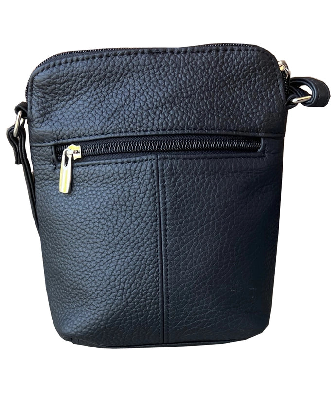 Genuine Cowhide Leather Mini Crossbody Bag & Multi-Pocket Phone Pouch