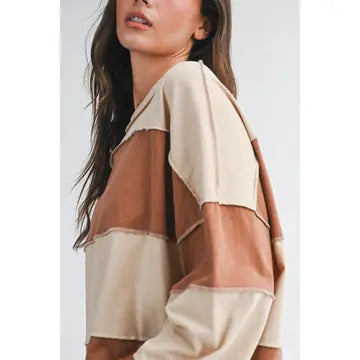 Polly Deconstructed Oversized Color Block Tee