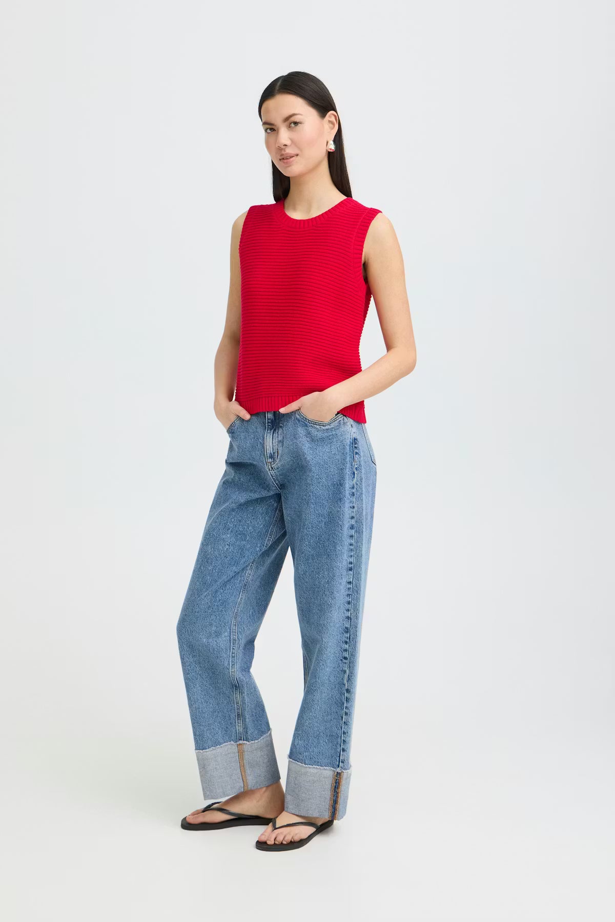 ICHI Sleeveless Knit Vest
