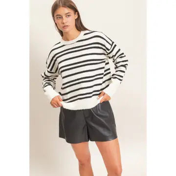 Striped Crew Neck Sweater