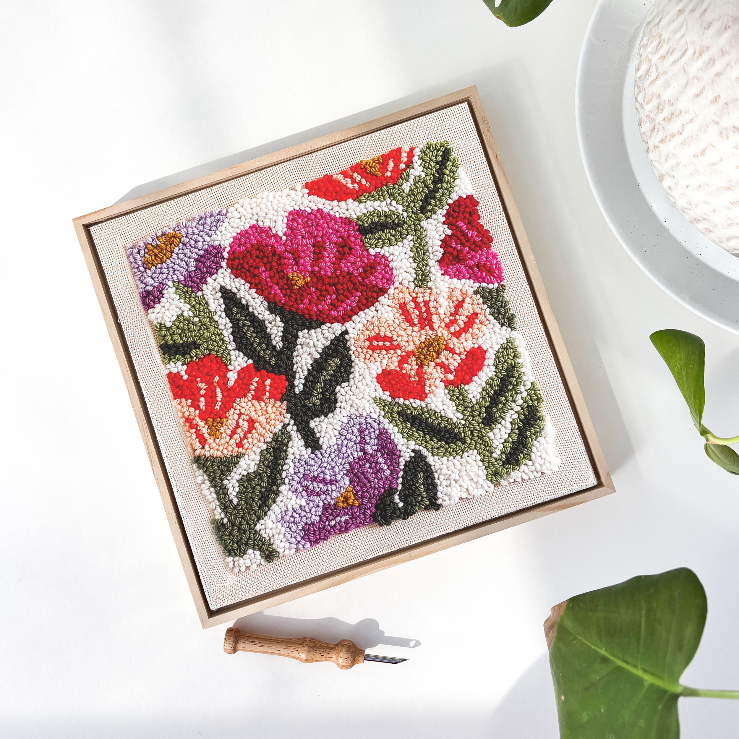 Wildflower Square Punch Needle Kit