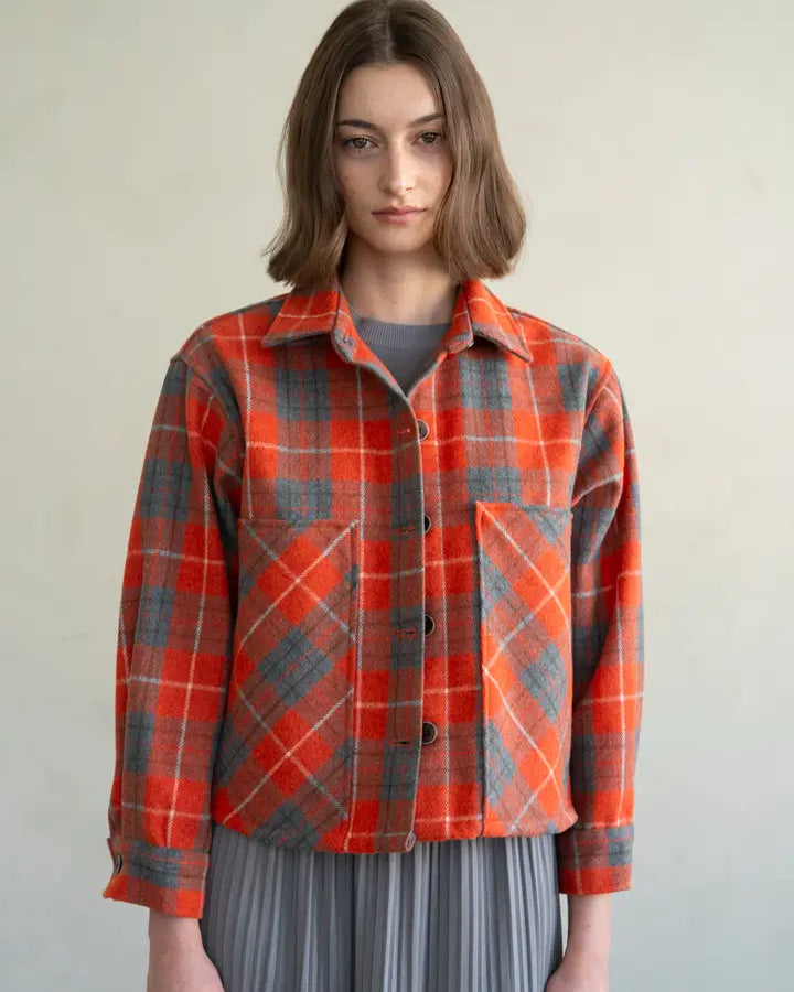 Plaid Button Down Jacket