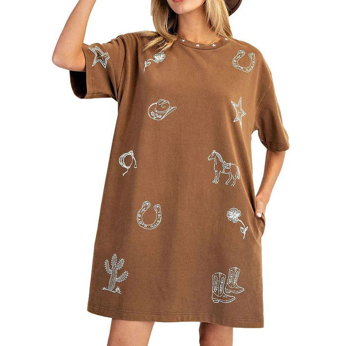 Western T-Shirt Dress
