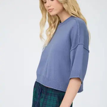 blu pepper exposed seam drop short sleeve