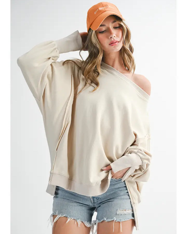 Oversized Seam Detail Pullover