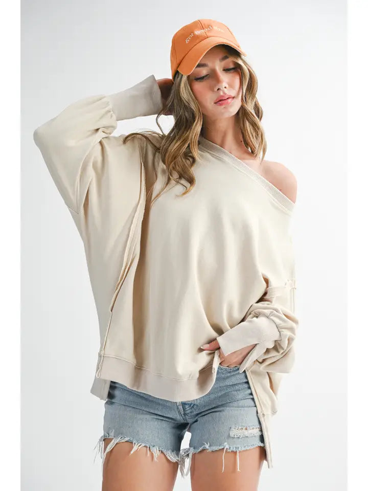 Oversized Seam Detail Pullover