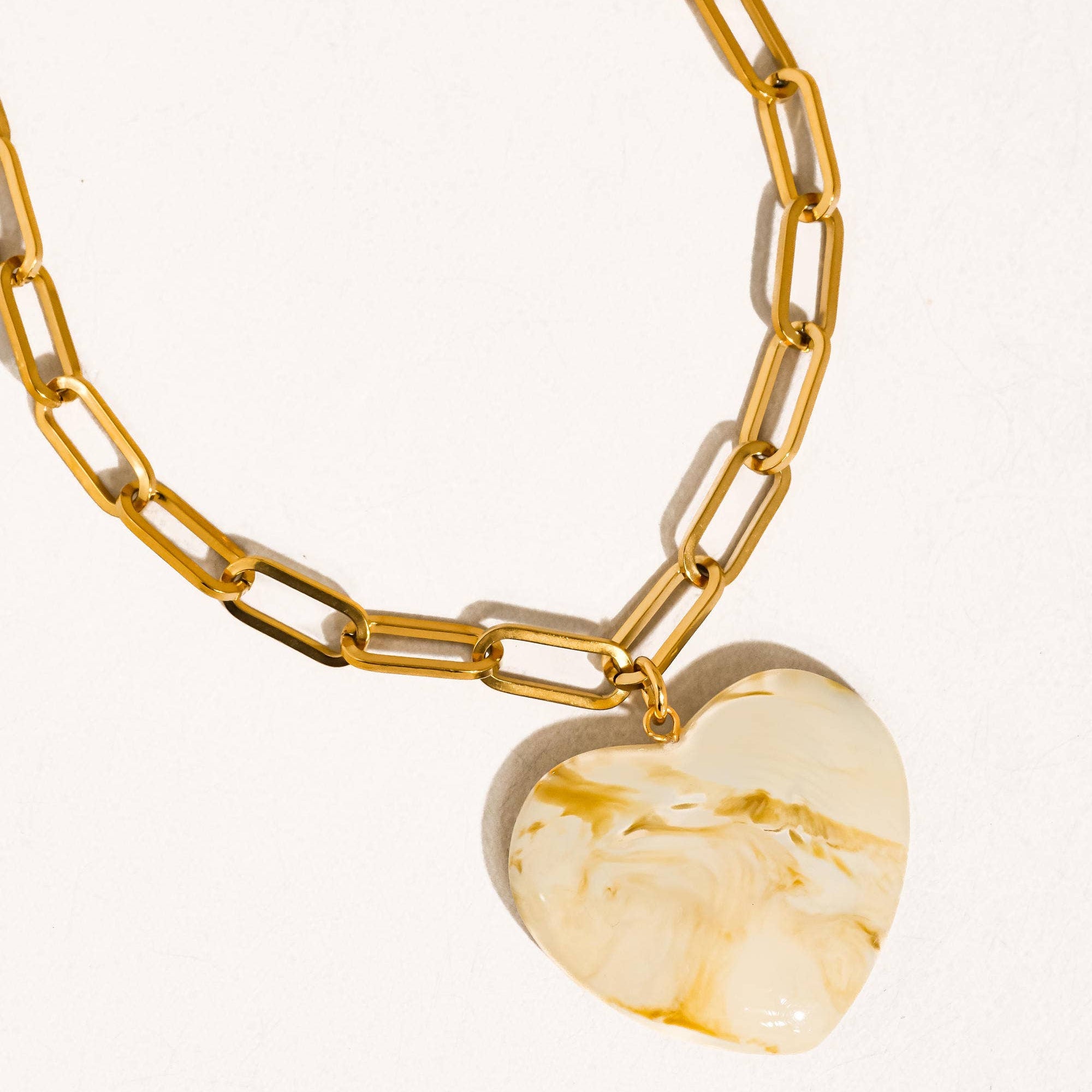 Rouelle 18K Gold Non-Tarnish Heart Chain Necklace
