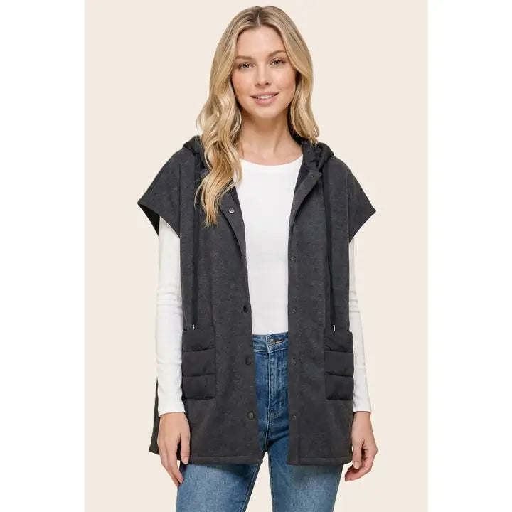 Urban Chic Longline Hoodie Vest