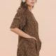 Very J Mocha Leopard Romper