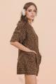 Very J Mocha Leopard Romper