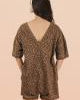 Very J Mocha Leopard Romper