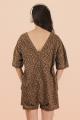Very J Mocha Leopard Romper