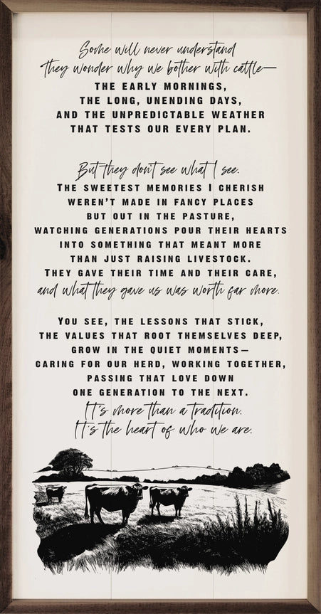 Cattle Story White 12x24