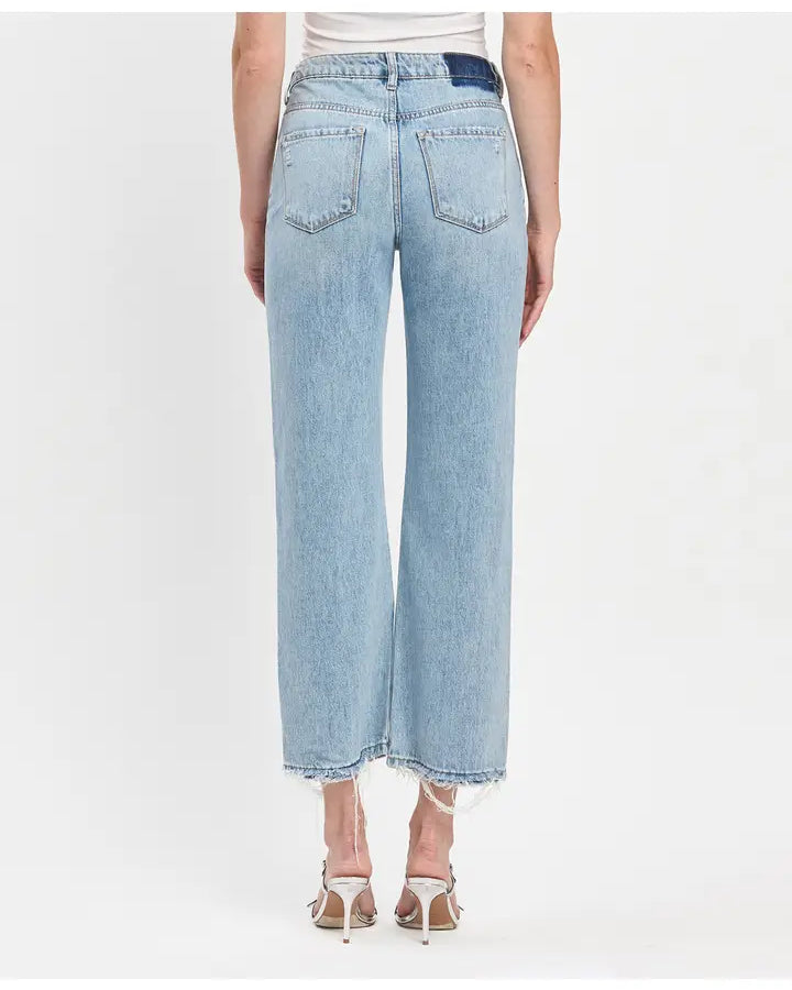 Retro 90’s Super High Rise Ankle Slim Wide Jeans