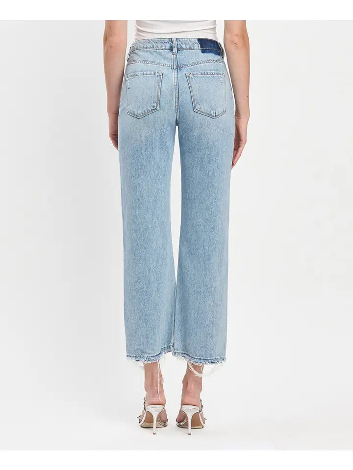 Retro 90’s Super High Rise Ankle Slim Wide Jeans