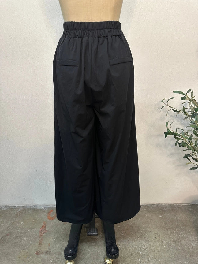 Adele Premium Cotton Poplin Wide-Leg Pants