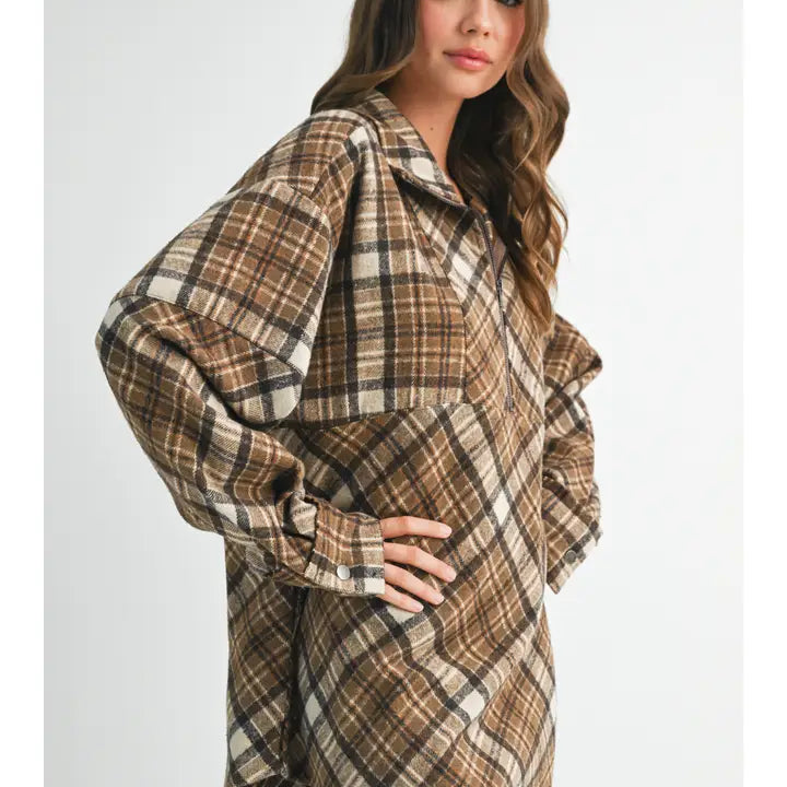 Mya Plaid Pullover