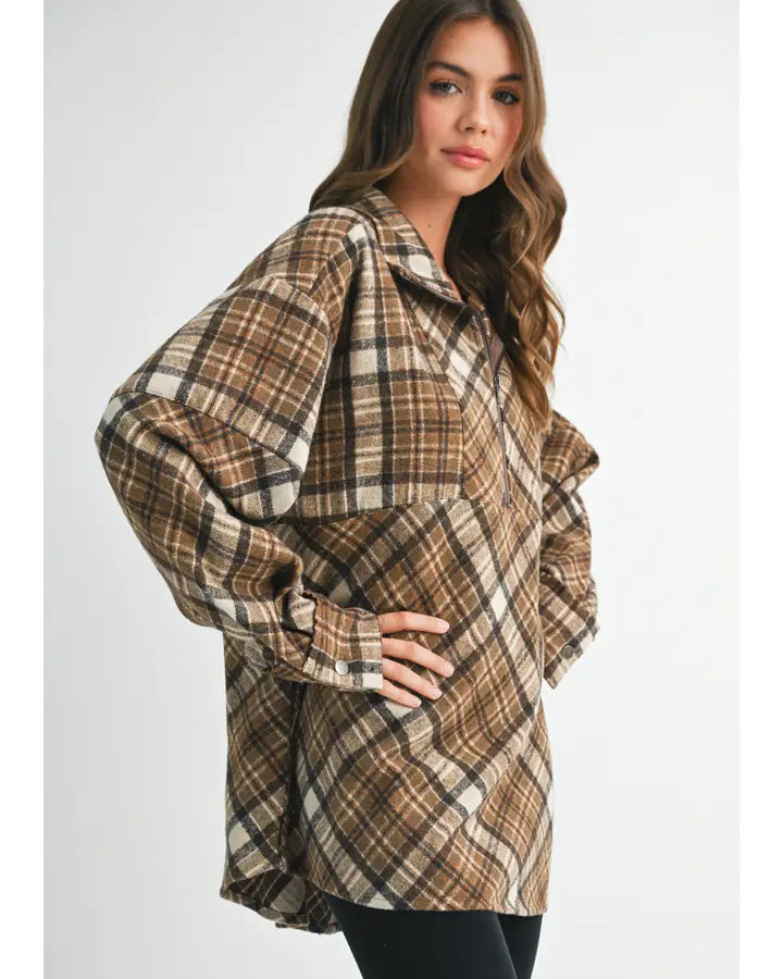 Mya Plaid Pullover