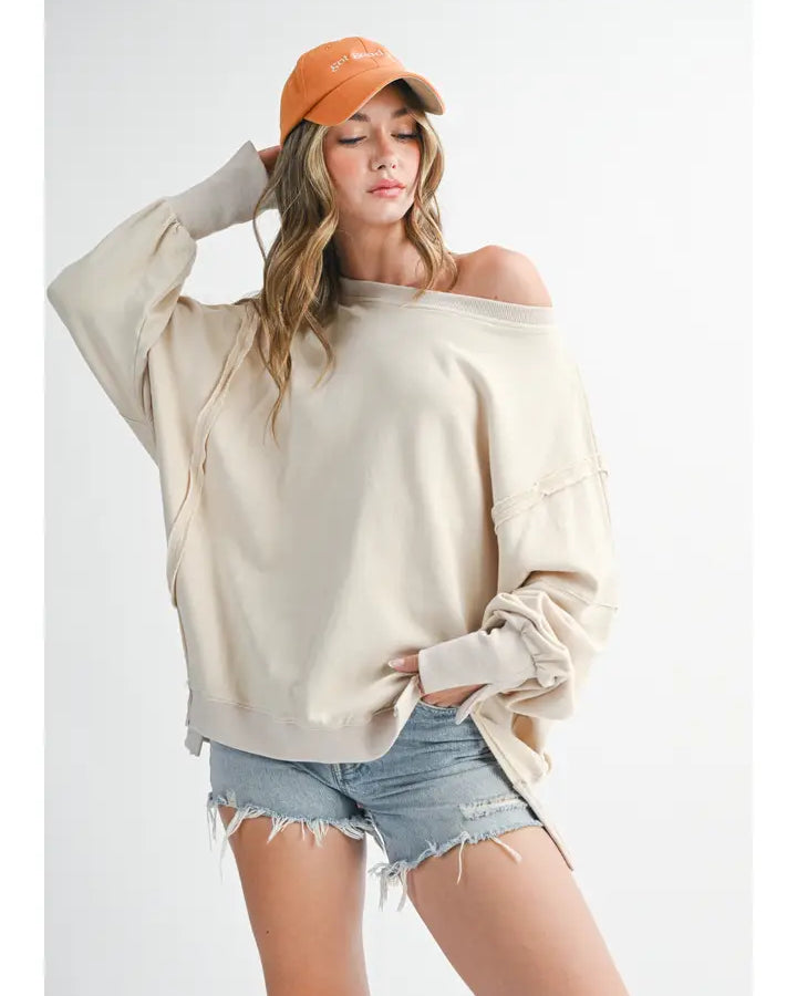 Oversized Seam Detail Pullover