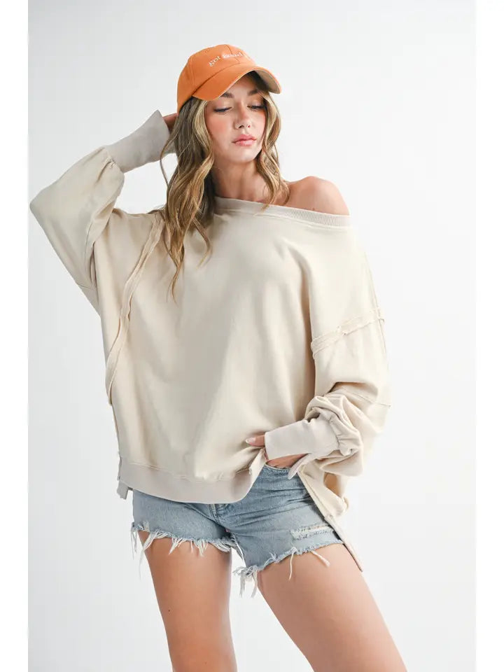 Oversized Seam Detail Pullover