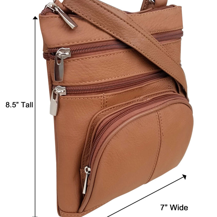Genuine Cowhide RFID Crossbody Bag