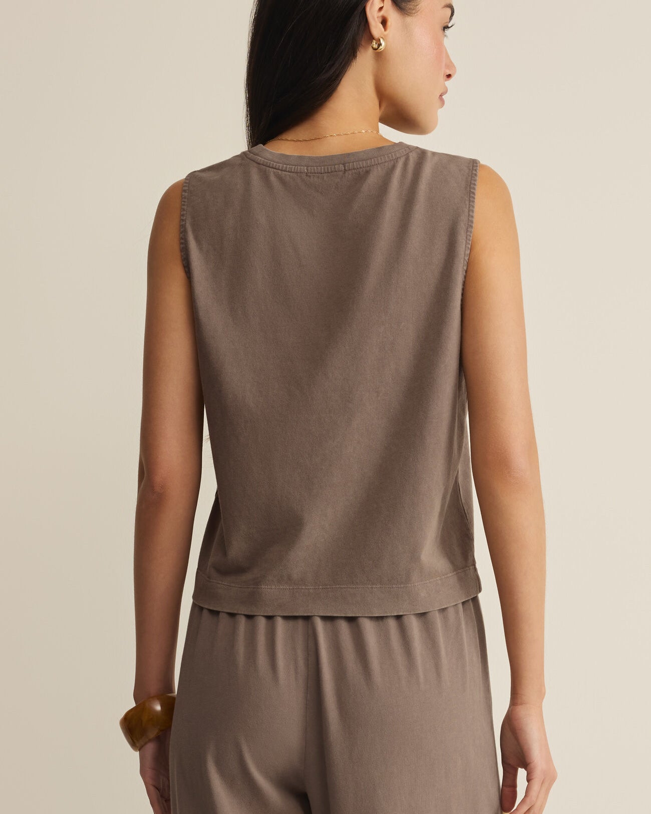 Sloane Jersey Muscle Tank Perfectly Taupe