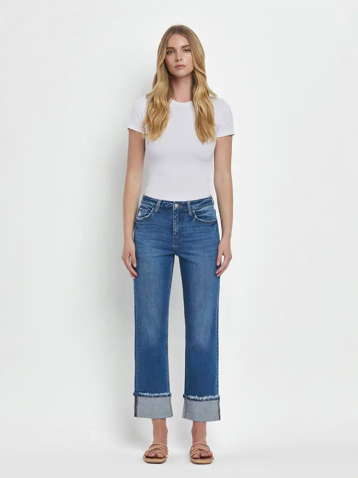 Vervet High Rise Cuffed Denim
