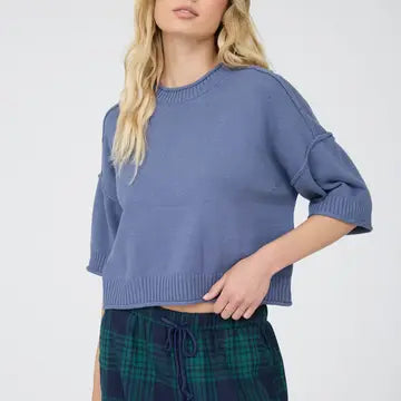 blu pepper exposed seam drop short sleeve