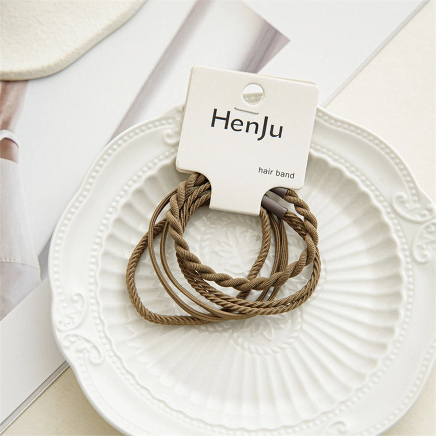 4 PCS Braided Elastic Hair Ties