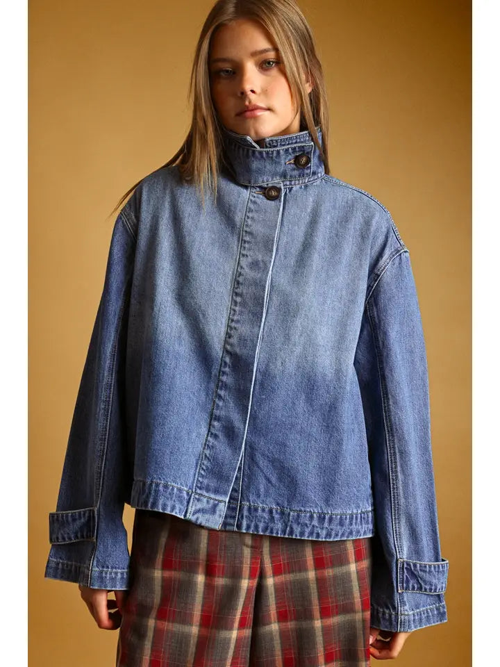 Miou Muse - Shirt Styled Denim Jacket