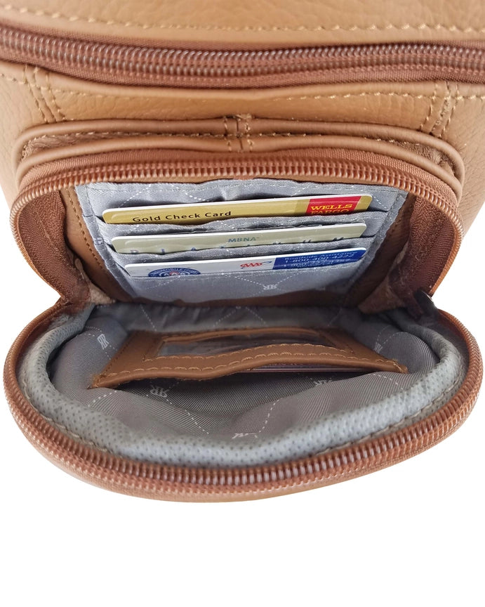 Genuine Cowhide RFID Crossbody Bag