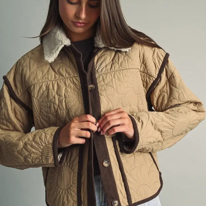 Miou Muse Floral Quilt Jacket