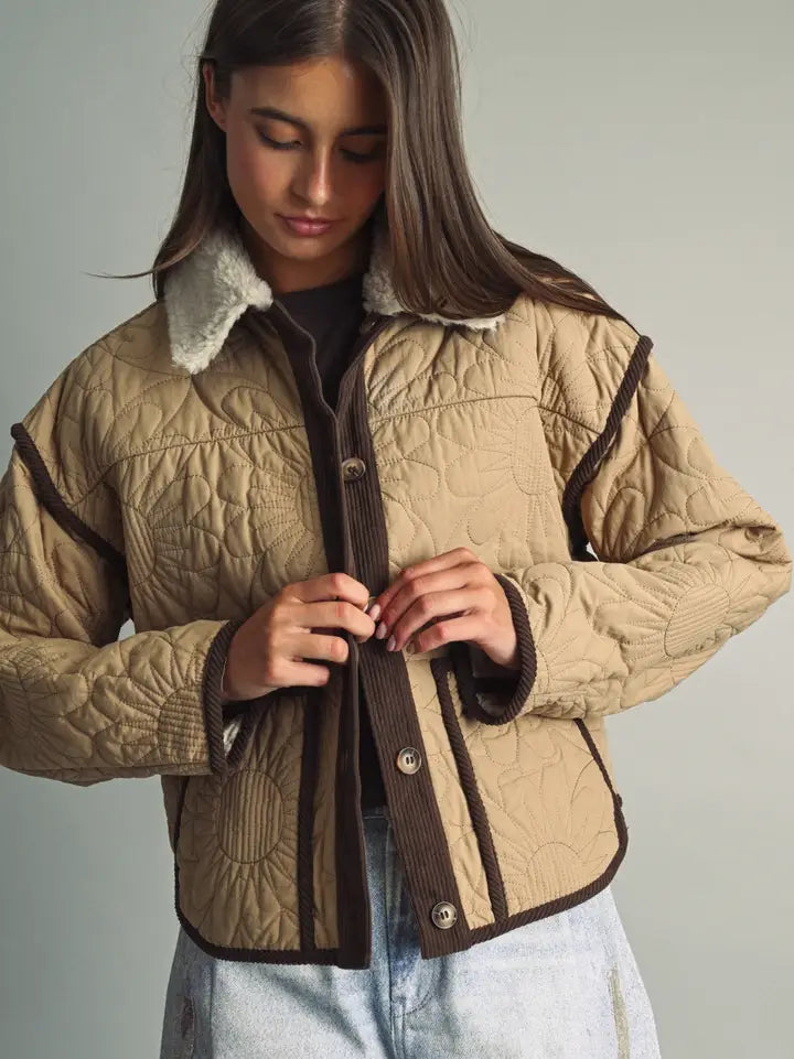 Miou Muse Floral Quilt Jacket
